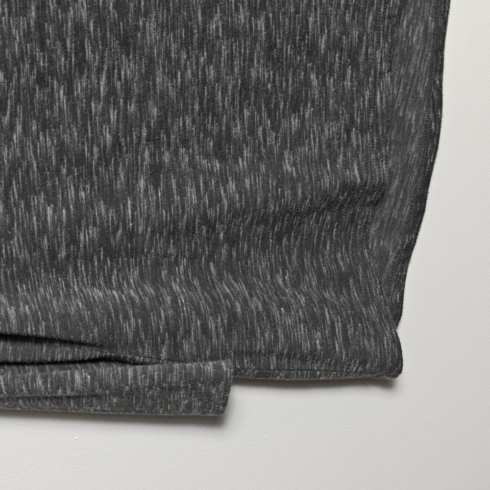 Talbots Heathered Grey Button Split Neck Three-Qu… - image 5